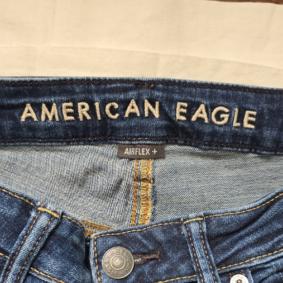 American Eagle Outfitters Men's Dark Blue Slim Straight Jeans - Picture 2 of 9